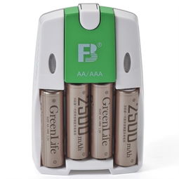 沣标四槽智能充电套装 aa2500mah 4 智能充电器配5号2500毫安镍氢可充电电池 4节电池产品图片1